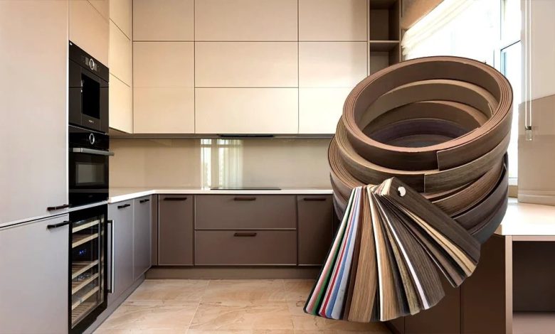 طراحی و زیباسازی لبه های کابینت آشپزخانه با نوار پی وی سی