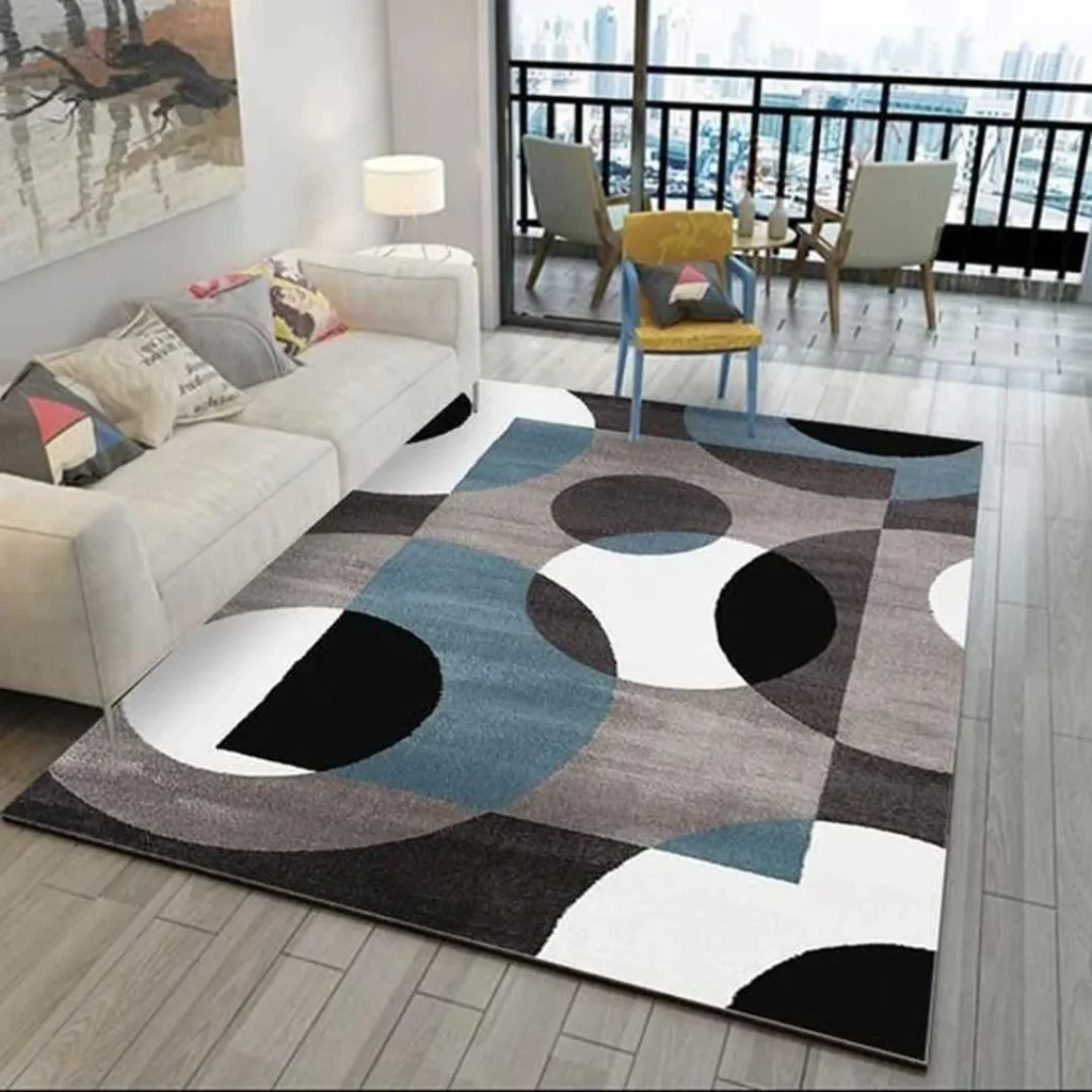     یک فرش مدرن برای یک اتاق نشیمن منحصر به فرد