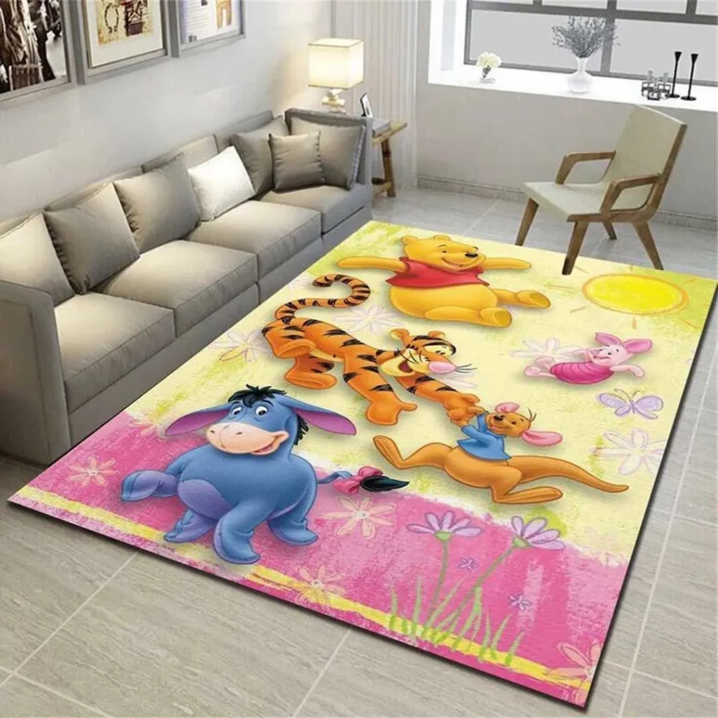     فرش با طرح کارتونی کودکانه وینی پو